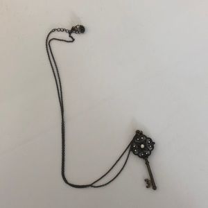 Jeweled key necklace